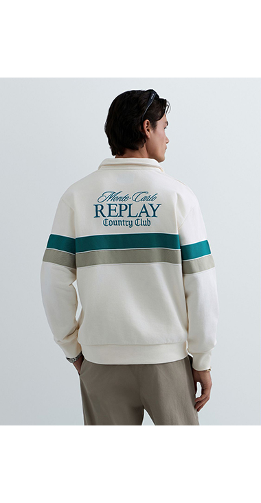 REPLAY &times; Monte Carlo Country Club ハーフジップ スウェットシャツ 詳細画像